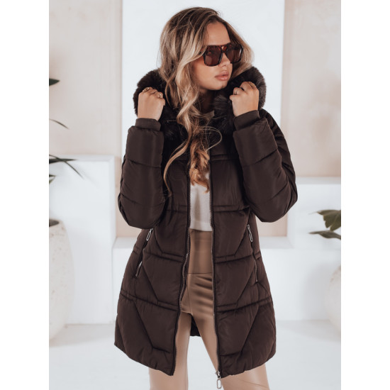 Sieviešu stepēta brūna jaka Venit Jakas