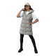 Women's quilted brown hooded vest Lily TY4528