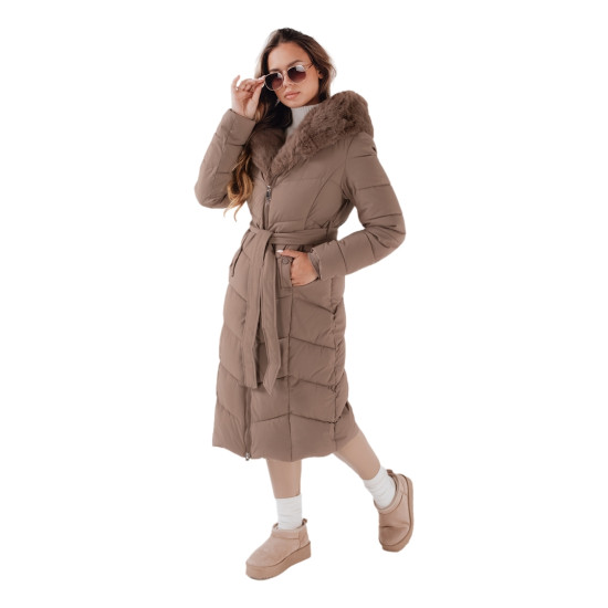 Sieviešu stepēta tumši brūna jaka Oris Sieviešu jakas