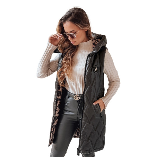 Sieviešu melna divpusējā veste Bora Sieviešu vestes