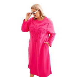 Sieviešu rozā kleita ar izšuvumiem Lindi Sieviešu rozā kleita ar izšuvumiem Lindi