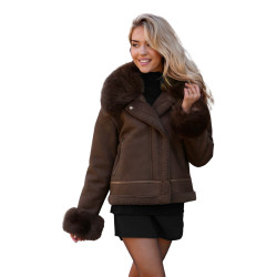 Sieviešu brūna ziemas jaka Cari Sieviešu brūna ziemas jaka Cari