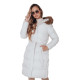 Sieviešu ziemas balta jaka Bela Sieviešu jakas