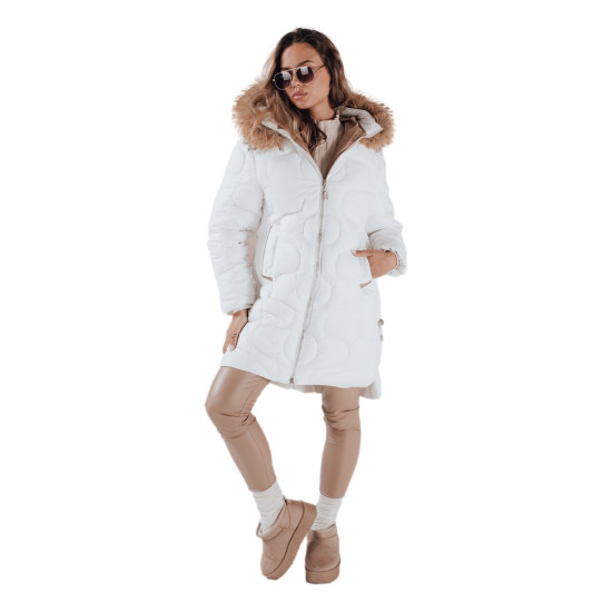 Sieviešu balta ziemas jaka Virel