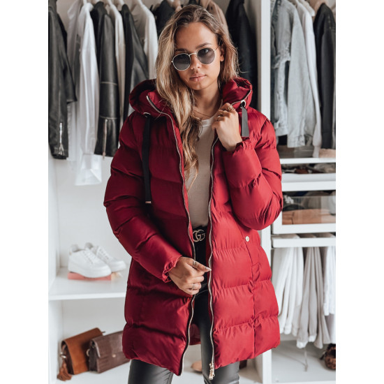 Sieviešu bordo krāsas ziemas jaka Gabriel Jakas