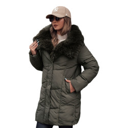 Sieviešu haki krāsas ziemas jaka Niki