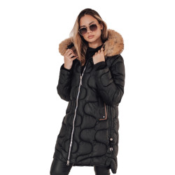 Sieviešu melna ziemas jaka Virel