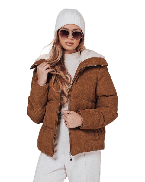 Sieviešu ziemas brūna jaka „Trendy“