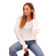 Sieviešu balts džemperis Aidina Sieviešu džemperi