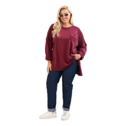 Sieviešu bordo džemperis ar rakstu Stelo Sieviešu bordo džemperis ar rakstu Stelo