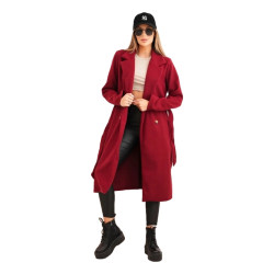 Sieviešu bordo krāsas mēteļi Maris Sieviešu bordo krāsas mēteļi Maris