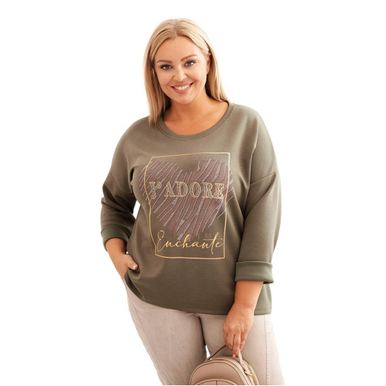 Sieviešu haki džemperis Adore Džemperi bez kapuciņiem