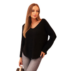 Sieviešu melns džemperis Remo