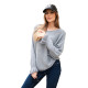 Sieviešu pelēks džemperis Aidina Sieviešu džemperi
