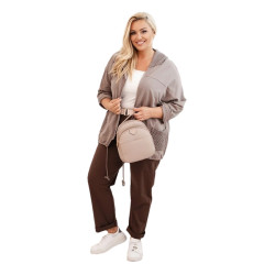 Sieviešu pelēks džemperis ar kapuci Alba