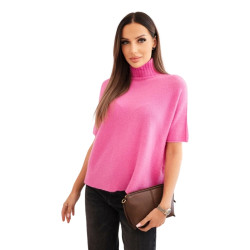 Sieviešu rozā džemperis ar īsām piedurknēm Endi Sieviešu rozā džemperis ar īsām piedurknēm Endi