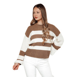 Sieviešu brūns/balts džemperis Tango