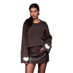 Sieviešu brūns kardigāns Heart  Sieviešu brūns kardigāns Heart