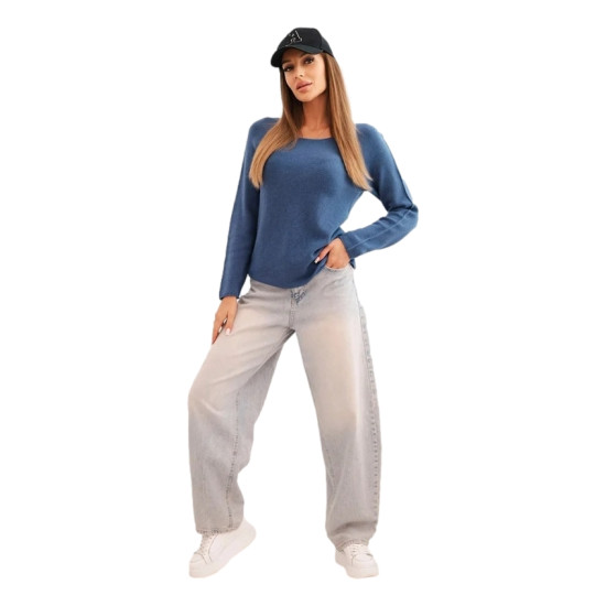 Granatowy sweter damski Romil Swetry damskie