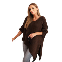 Sieviešu tumši brūns vilnas džemperis Elvis Sieviešu tumši brūns vilnas džemperis Elvis