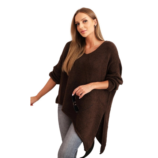 Sieviešu tumši brūns vilnas džemperis Elvis Sieviešu džemperi