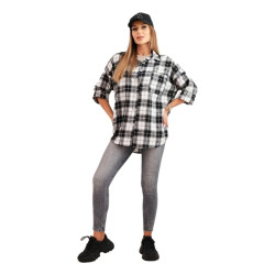 Sieviešu melns rūtains krekls Copo Sieviešu melns rūtains krekls Copo