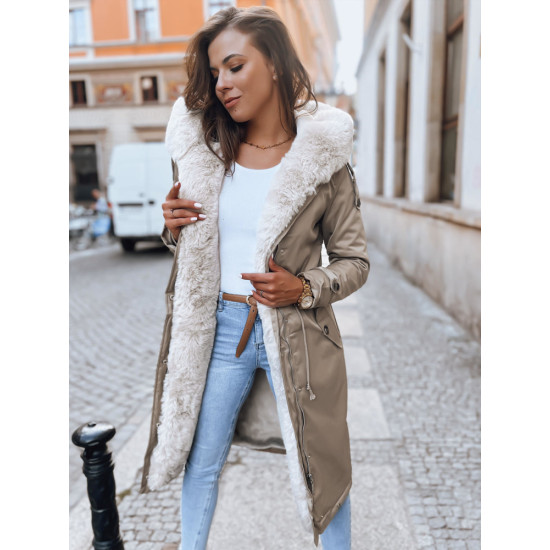 Sieviešu garā brūnā jaka Harpe Sieviešu jakas