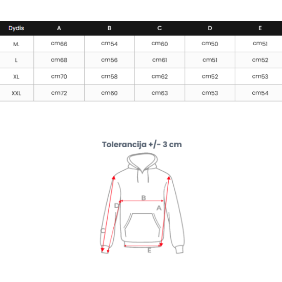 Vīriešu melns džemperis ar kapuci Militry Džemperi ar kapuci