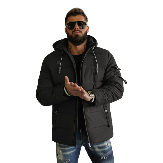 Vīriešu melna ziemas jaka Arte Ziemas jakas