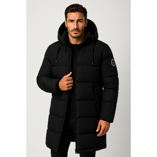 Vīriešu melna ziemas jaka Bruno JS/19M1290/392