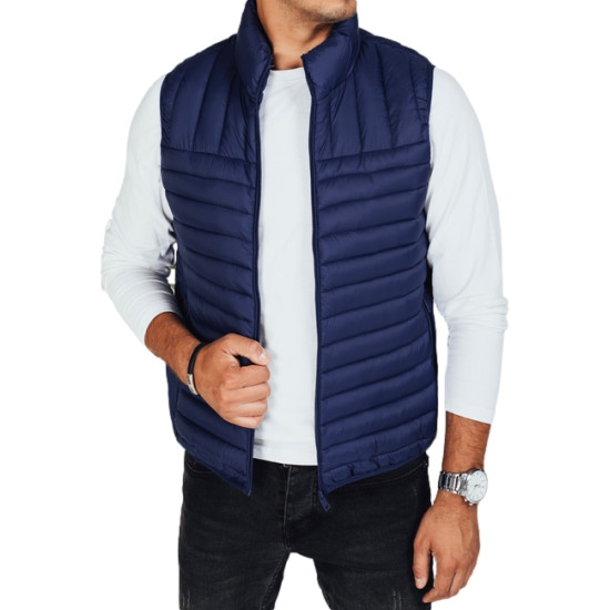Vīriešu tumši zila veste Pole TX5082 - Vīriešiem Vīriešu tumši zila veste Pole Vestes