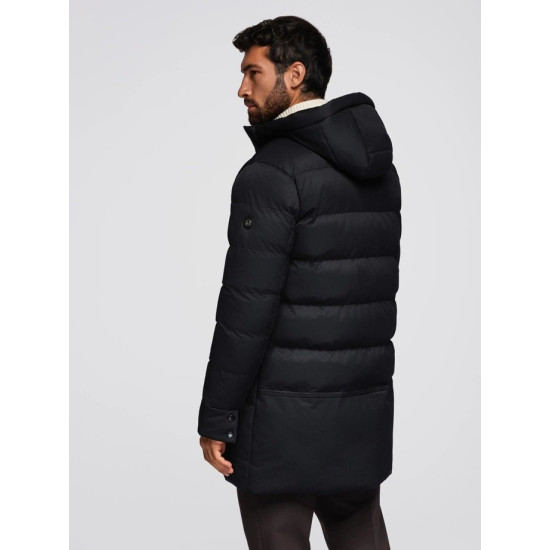 Vīriešu melna ziemas jaka Alf Ziemas jakas