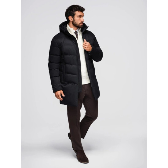 Vīriešu melna ziemas jaka Alf Ziemas jakas