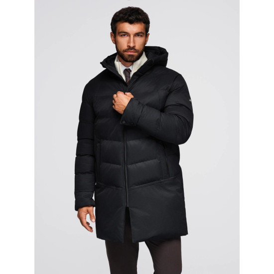 Vīriešu melna ziemas jaka Alf Ziemas jakas