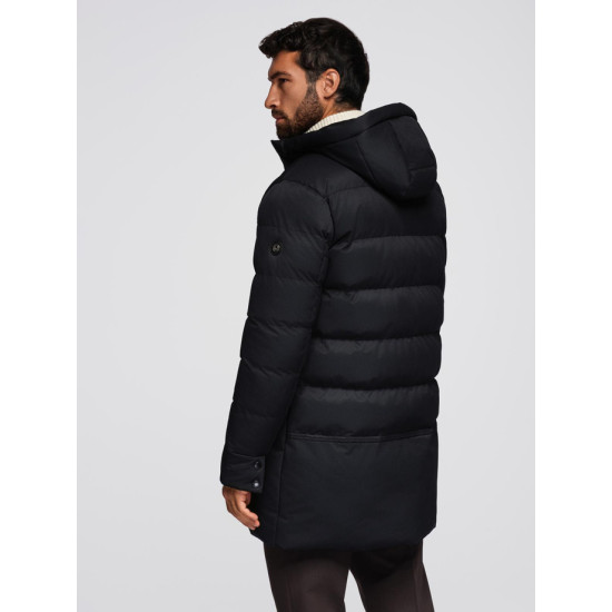 Vīriešu melna ziemas jaka Alf Ziemas jakas