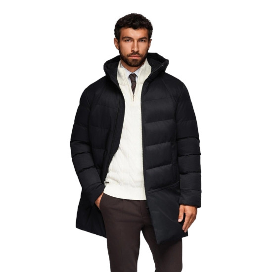 Vīriešu melna ziemas jaka Alf Ziemas jakas