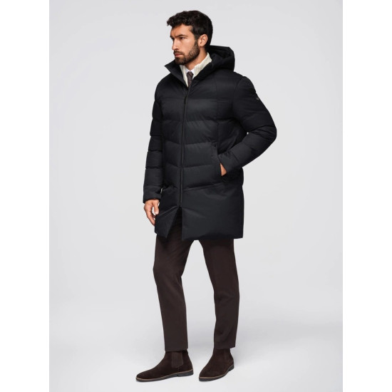 Vīriešu melna ziemas jaka Alf Ziemas jakas