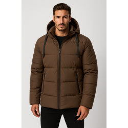 Brūna vīriešu ziemas jaka Nevex