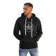 Vīriešu melns džemperis ar kapuci Militry Džemperi ar kapuci