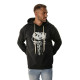 Vīriešu melns džemperis ar kapuci Skull Džemperi ar kapuci