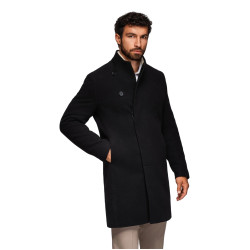 Vīriešu melns mētelis Adre