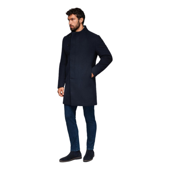 Vīriešu tumši zils mētelis Adre Vīriešu jakas un mēteļi