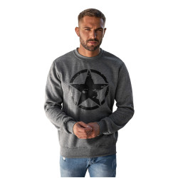 Vīriešu tumši pelēks džemperis Militārā zvaigzne Vīriešu tumši pelēks džemperis Militārā zvaigzne