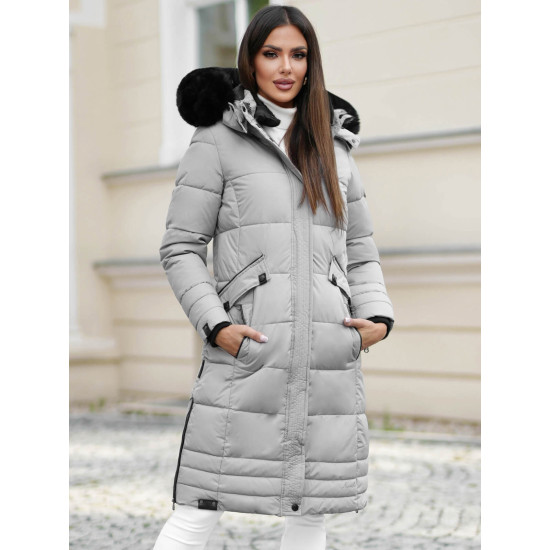Sieviešu gara pelēka ziemas jaka Marni Jakas
