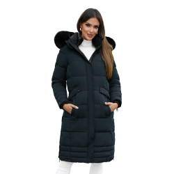 Sieviešu ziemas garā jaka tumši zila Marni Sieviešu ziemas garā jaka tumši zila Marni