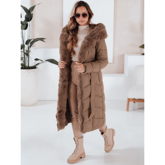 Sieviešu brūna ziemas jaka Emi Sieviešu jakas