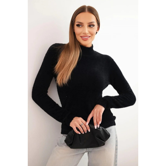 Sieviešu melns alpakas džemperis Lindi Sieviešu džemperi