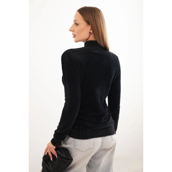 Sieviešu melns alpakas džemperis Lindi Sieviešu džemperi