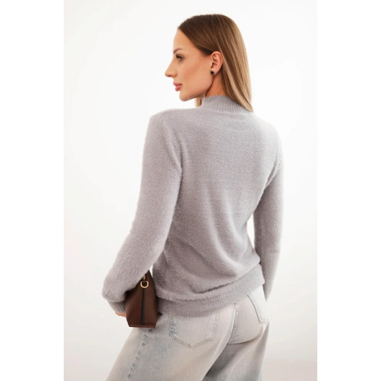 Sieviešu pelēks alpakas džemperis Lindi Sieviešu džemperi
