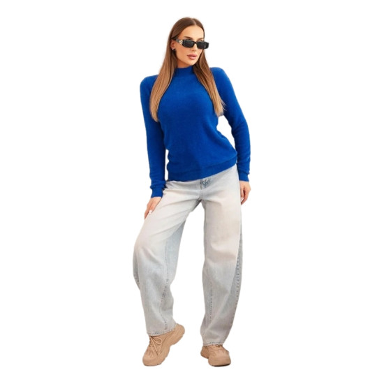 Sieviešu zils alpakas džemperis Lindi Sieviešu džemperi